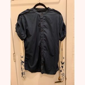Alexander McQueen Navy tattoo shirt